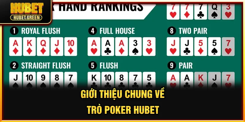 Giới thiệu chung về trò Poker Hubet